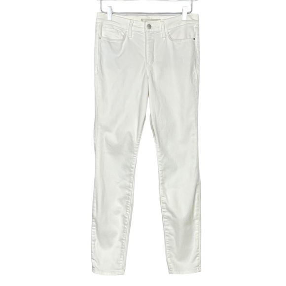 Athleta Jeans Size 6 White Denim Sculptek Skinny Cotton Stretch Blend High Rise - Picture 2 of 14